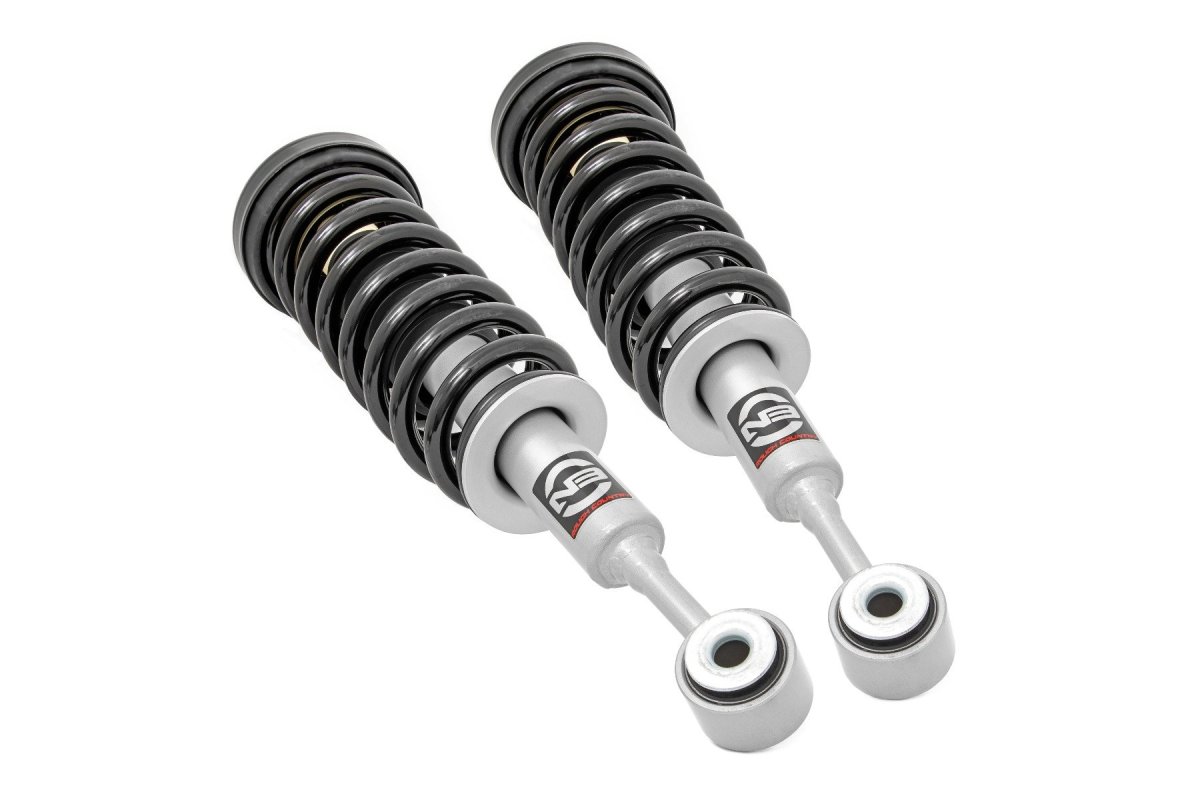 Ford F-150 Suspension Lift Kit - Front - Rough Country - N3 Leveling Struts - Silver - '04-'08